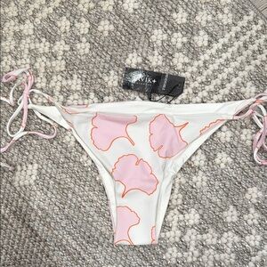Tavik White and Pink Bikini Bottom- Reversible